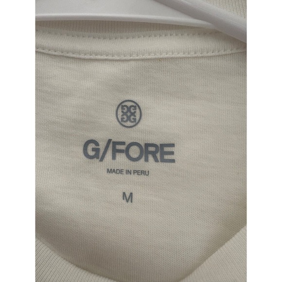 G/Fore Women Size M White Fore Heart Stitched Graphic Short Sleeve Shirt Spots - Picture 5 of 6